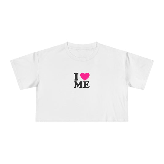 Friday Knights - I Love Me Women's Crop Tee