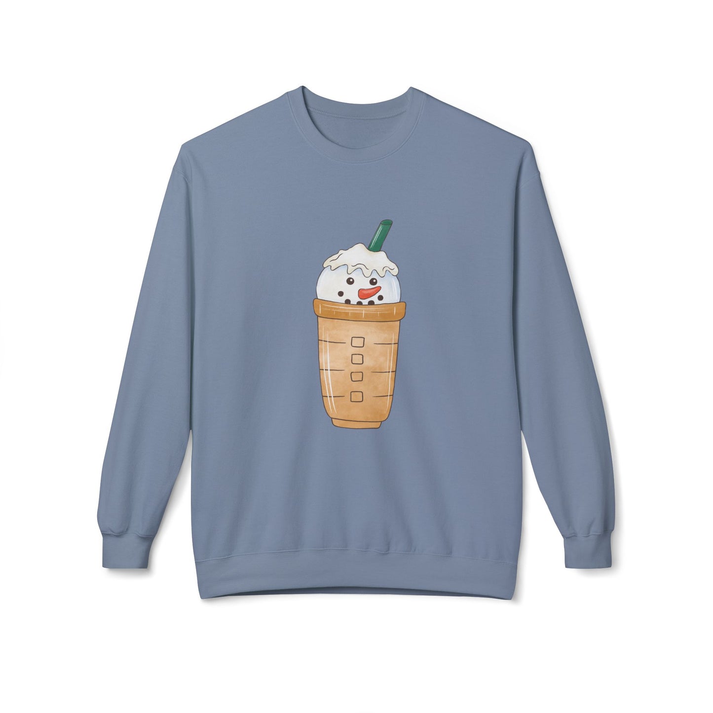 Friday Knights -  Snowman Coffee Cup Frappe fleece Sweatshirt
